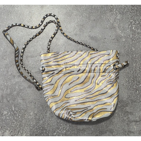 Aimee Kestenberg Handbags - Aimee Kestenberg Metallic Leather Crossbody Purse with Chain Strap